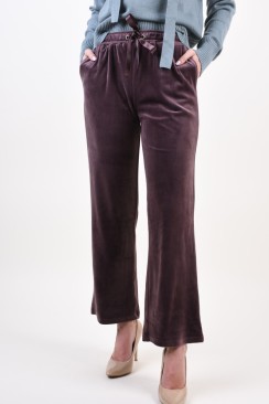 Pantaloni Dama Vero Moda Thena Velvet Hw Raisin